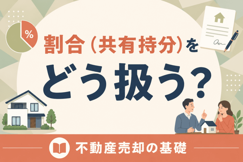 割合（共有持分）をどう扱う？不動産売却の基礎